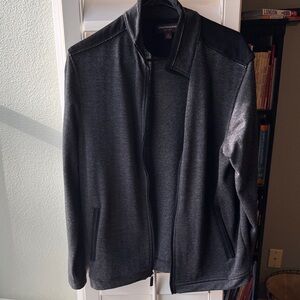 Johnston & Murphy Charcoal Zip-Up Sweater
